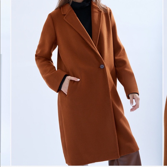NWOT - Aritzia (Babaton) Stedman Coat in Rich Camel shade 🤎 - Picture 4 of 7